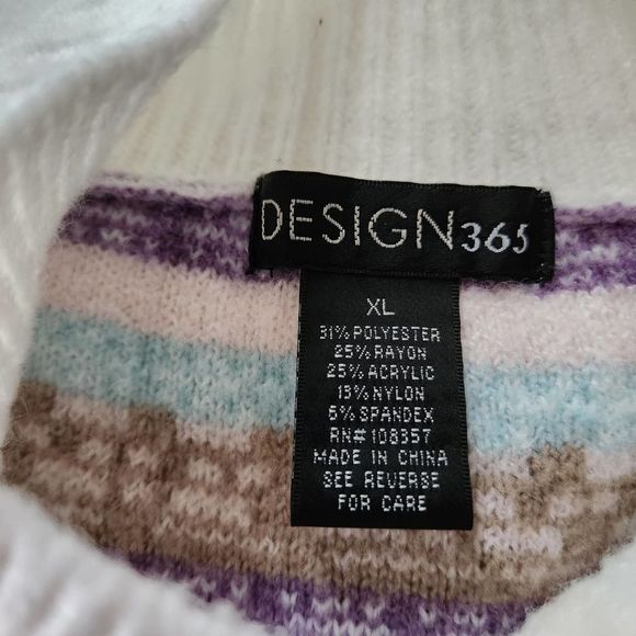 Design 365 Pullover Sweater Over Sized Balloon Sleeves Mock Neck - Picture 9 of 9